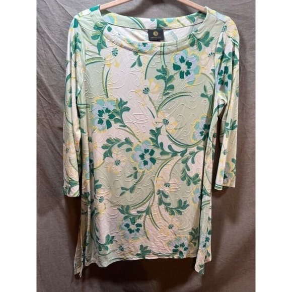 JM Collection Dress‎ Women Small White Floral Long Sleeveless Pullover  Ladies. - Picture 1 of 8